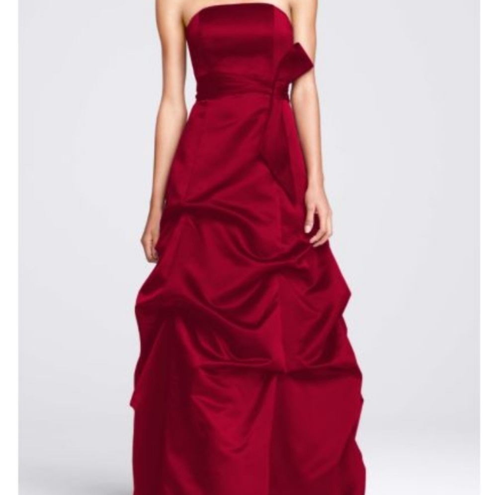 Strapless satin ballgown size 14